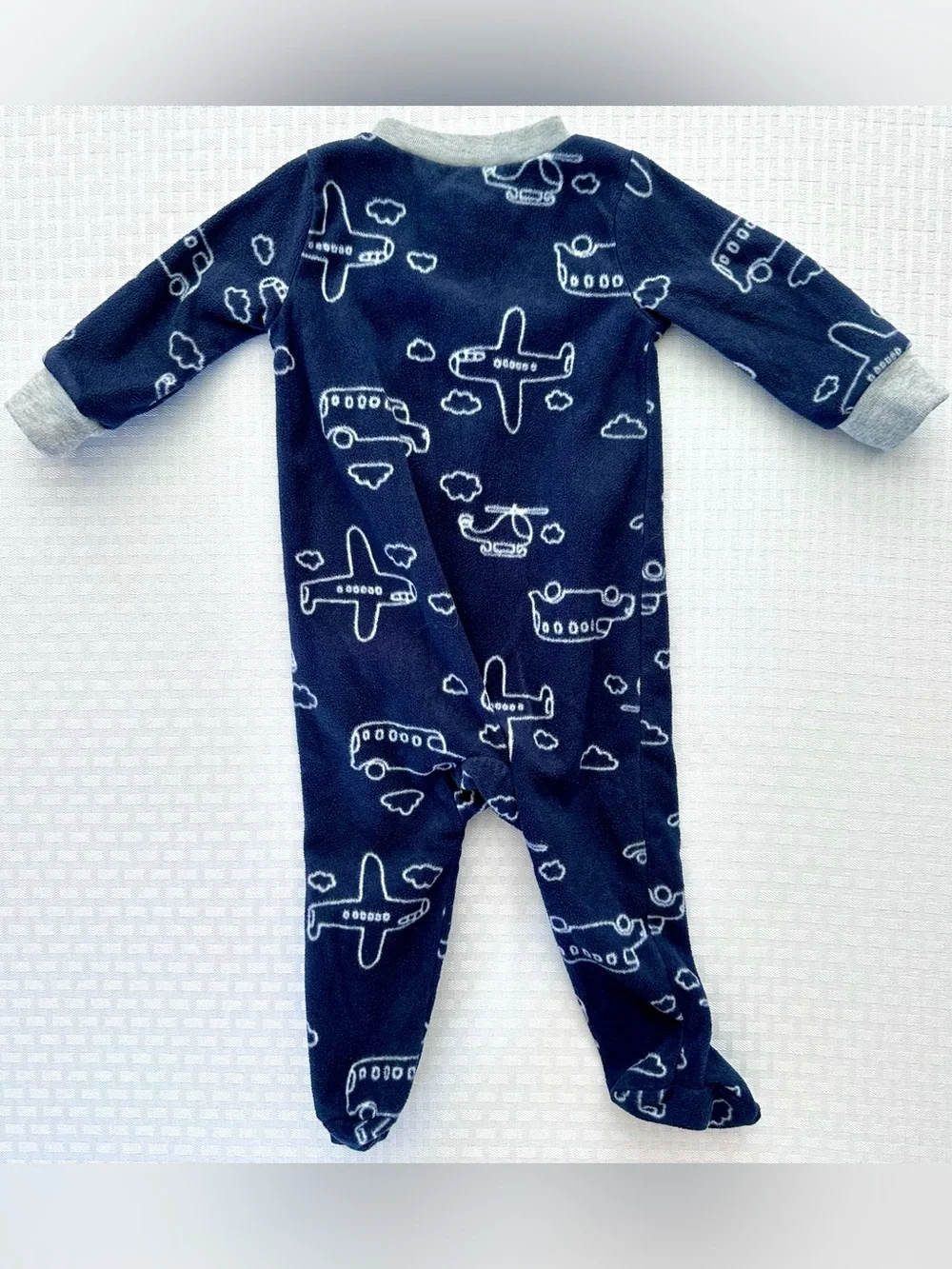 Carter’s Baby Boy 6M Fleece Footed Pajamas Lot 3 Monster Dinosaur Airplanes